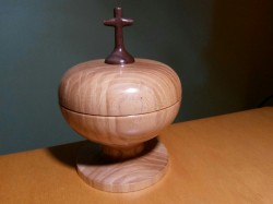 Ciborium from ash and black walnut