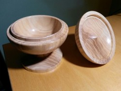 Ciborium from ash and black walnut