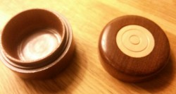 Lidded Pot. Mahogany and Holly