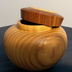 Ash & Afrimosia Lidded Pot