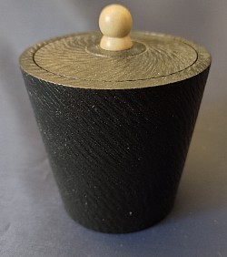 Ebonised Lidded Pot